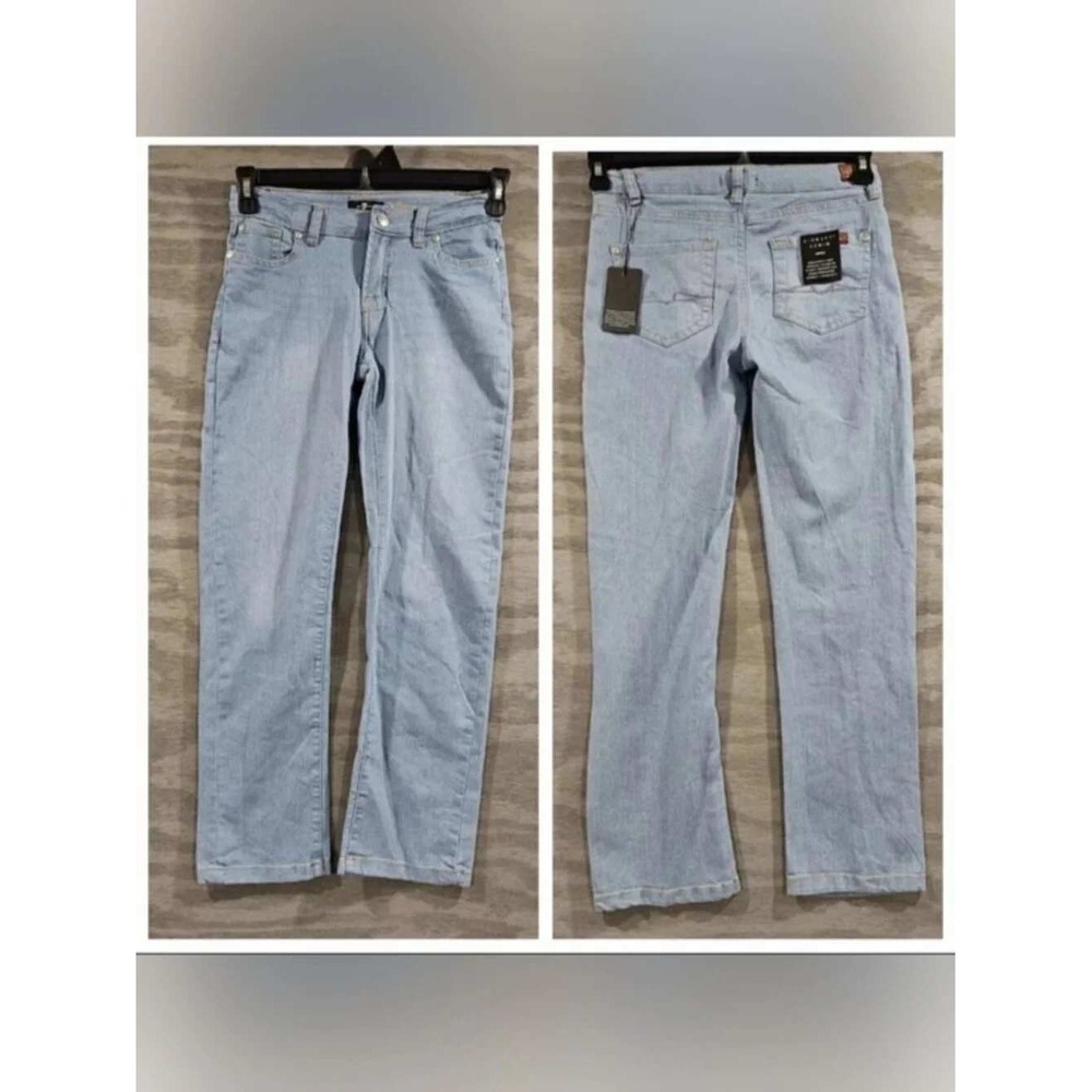 7 For All Mankind Boys Slimmy Slim Fit Airweft Denim Jeans Light Wash Size 10